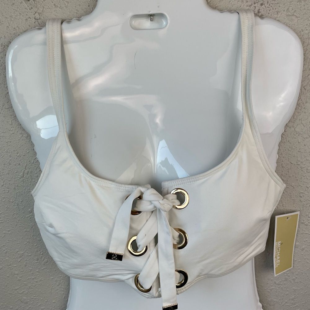 NWT MICHAEL Michael Kors Bikini Top and Matching Bottoms Size M